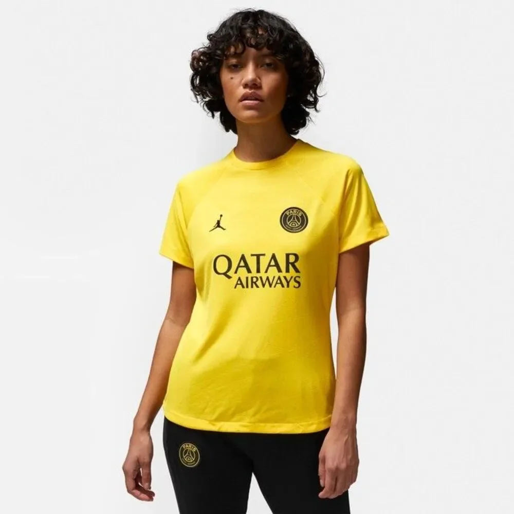 Nike Jordan x PSG Pre-Match Training Jersey Tour Yellow  Womens Med DR4913-720